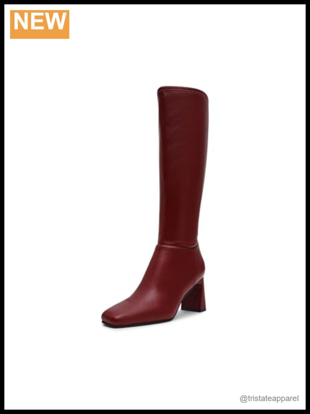 Knee High Boots Zippered Side Closure 4in Heel